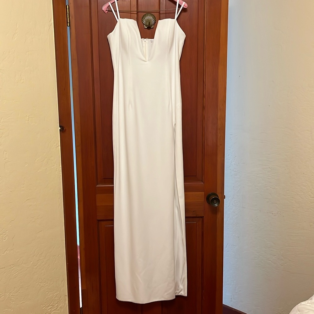 Katie May Infatuation V-Neck Strapless Ivory Gown.  From Saks Fifth Ave.